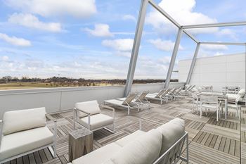 Outdoor rooftop lounge